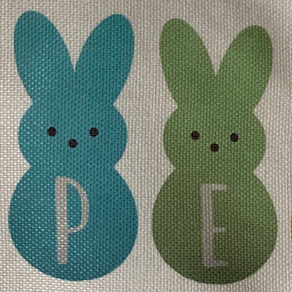 Easter Bunny Peeps Pillowcase Set of 2 Pillow Covers Rabbit Peeps Welcome 20x12 - Picture 5 of 14